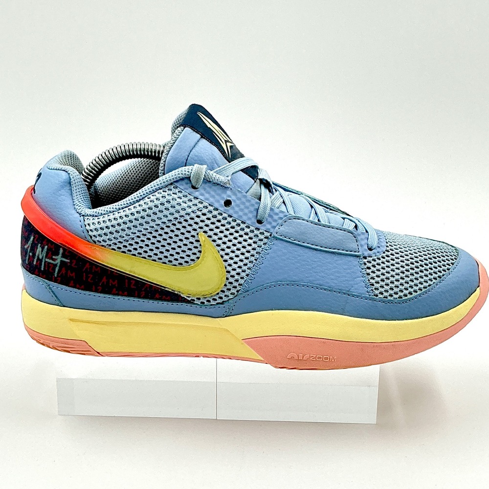 Nike Mens Size 9 Ja 1 Day One Citron Tint Hot Punch Blue Basketball Shoes